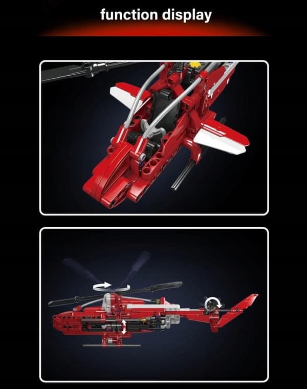 Sparrow Helikopter - Mold King 266 stk. Technic Klodser