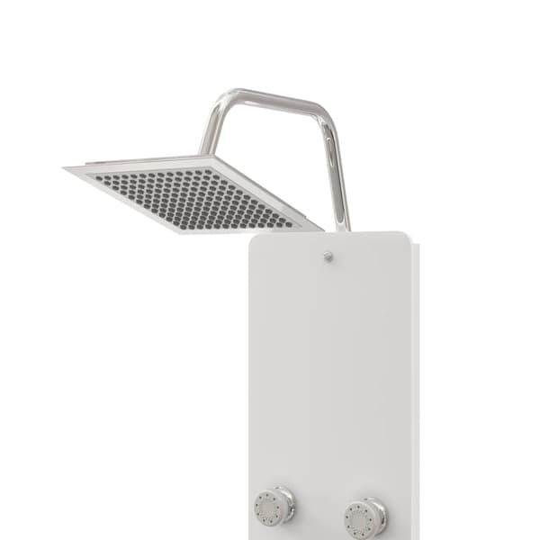 vidaXL Duschpanel, Glas, 25x47,5x130 cm, Vit
