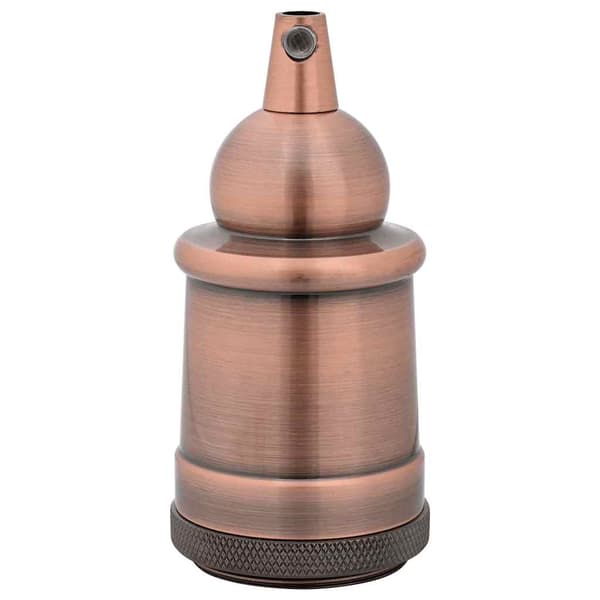 vidaXL Lamphållare 2 st röd brons E27