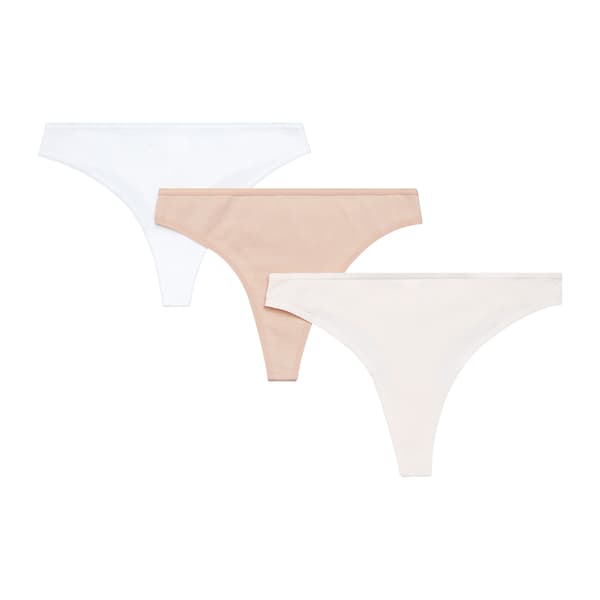 Sol-Sol 3-pack trosor - beige, vit, cremefärgad L