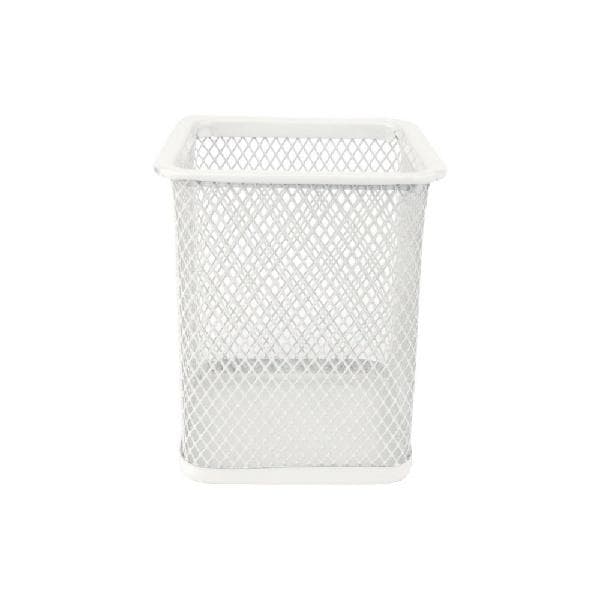 LEVIATAN fyrkantig pärlfärgad mesh-pennkopp