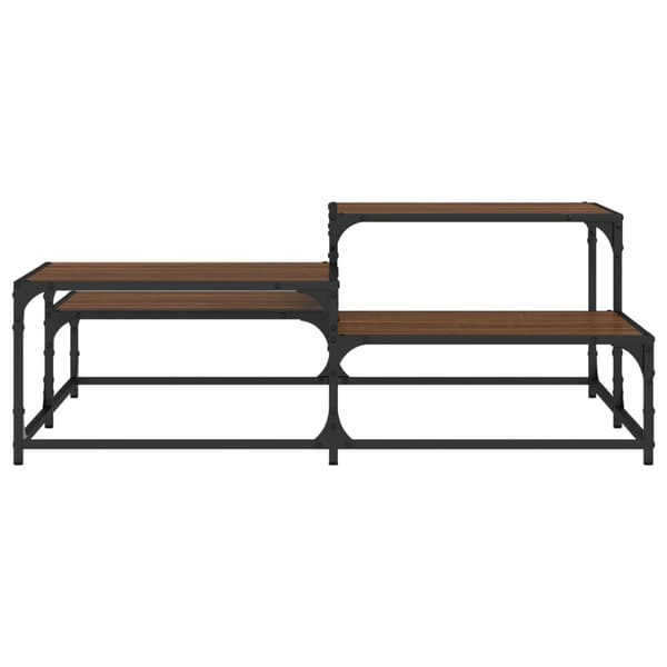 vidaXL sofabord brunt egetræ 107x107x40 cm