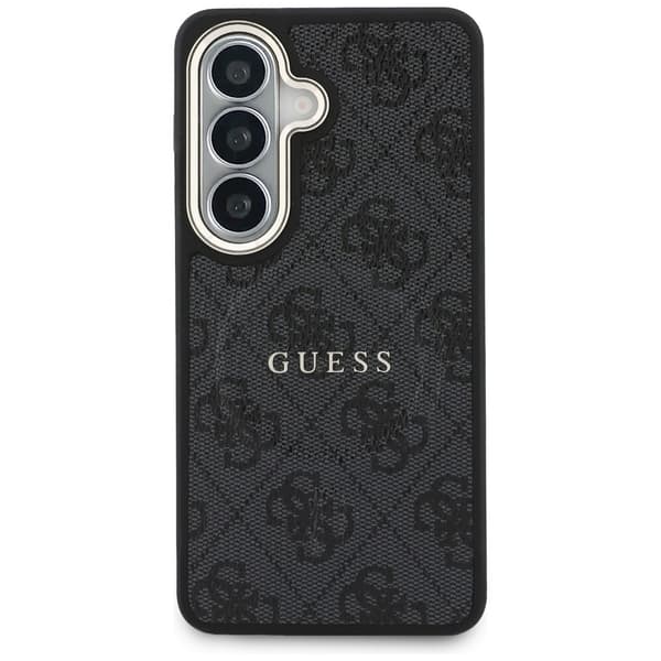 Guess 4G Embossed Ring MagSafe-etui til Samsung Galaxy S26, sort