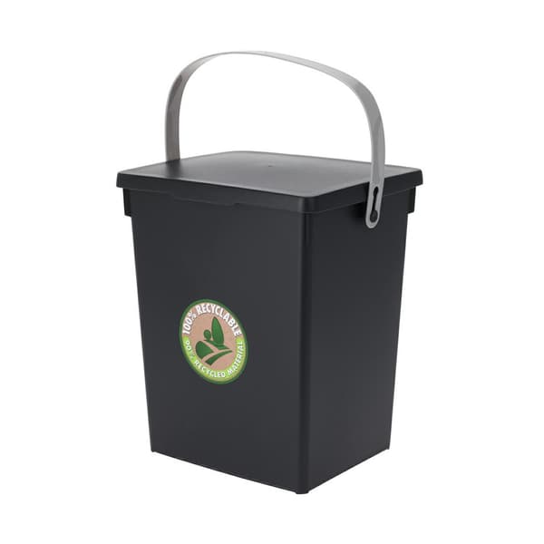 Papperskorg med lock, antracit, 5,5 l