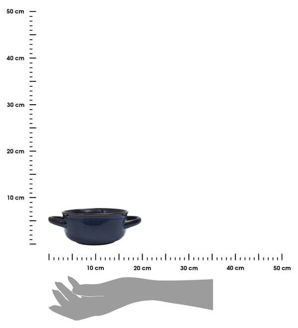 Keramisk suppeskål DYB BLÅ 13,7 cm