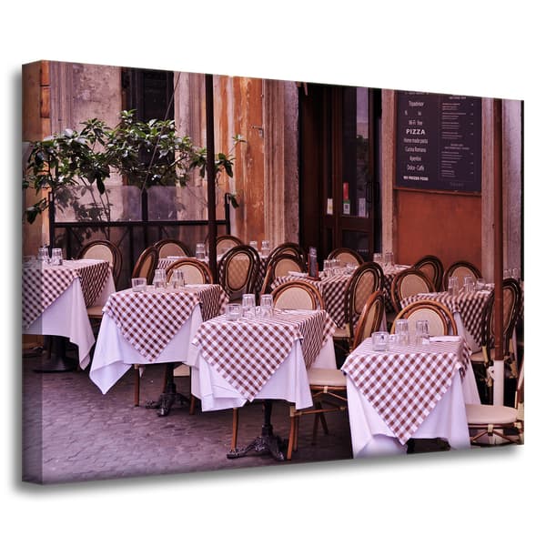 Lærredstryk Restaurant Café 70x50 cm