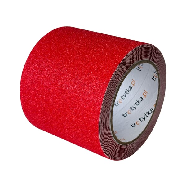 PVC halkskyddstejp, 100 mm x 5 m, röd