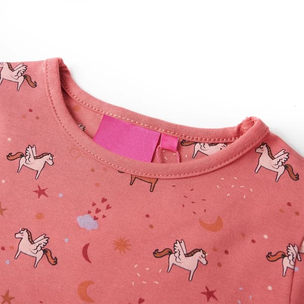 Barnpyjamas med lång ärm, rosa, 92