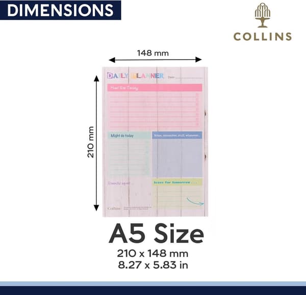 Collins A5 Daglig Planner 60 Ark Notesbog