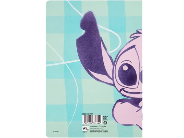 Disney Lilo & Stitch A5 skolblock 60 ark linjerade 74944 coolpack