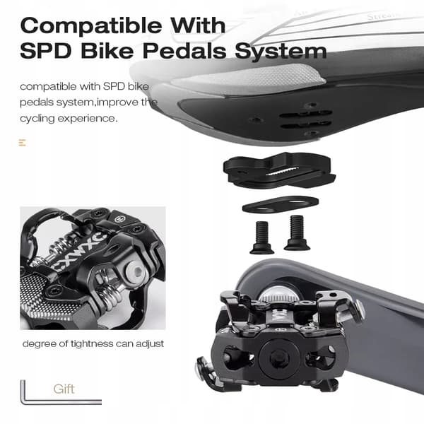 SPD klikløse pedaler + lette 358g premium klamper