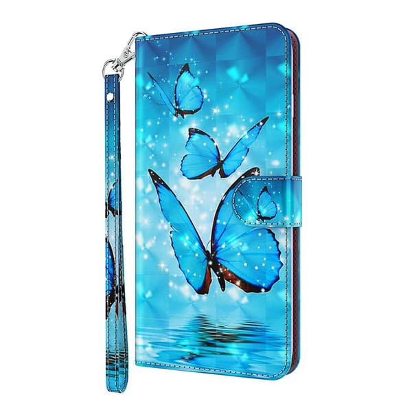 Pung-etui til Samsung Galaxy A52 / A52s, Lyse prikker, Sommerfugl