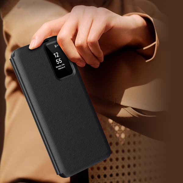 Samsung Galaxy S25 Ultra Smart View Pung Flip Etui, Sort
