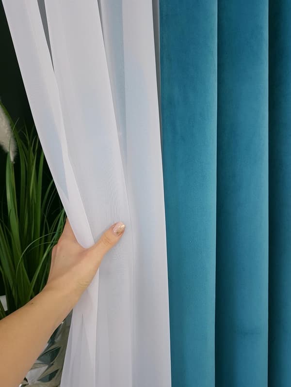 Samettiverho - turkoosi