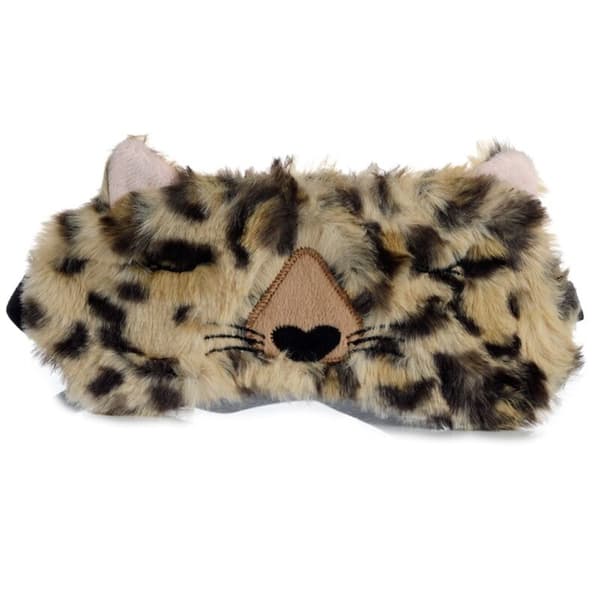 PKEPP35 Plysch Leopard Ögonmask