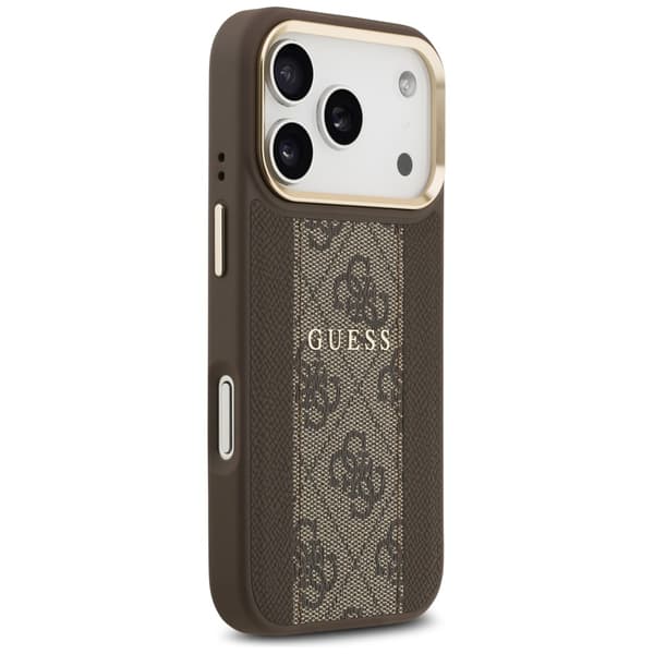 Guess 4G Stripe MagSafe-etui til iPhone 17 Pro brunt