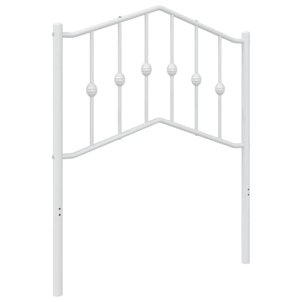 vidaXL metalsengegavl hvid 75 cm