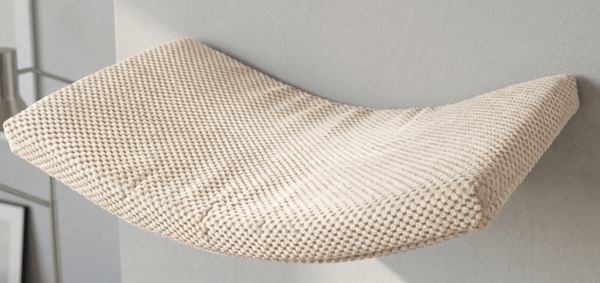 Metal kattehylde Arc 60cm Creme