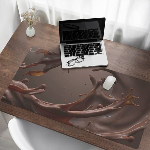 Vinyl ikke-glat spillemåtte chokoladeblød 120x60 cm