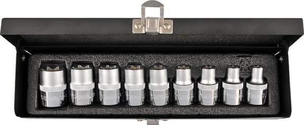 Torx-socklar stora E10-E24, set 9 st YT-0521 YATO