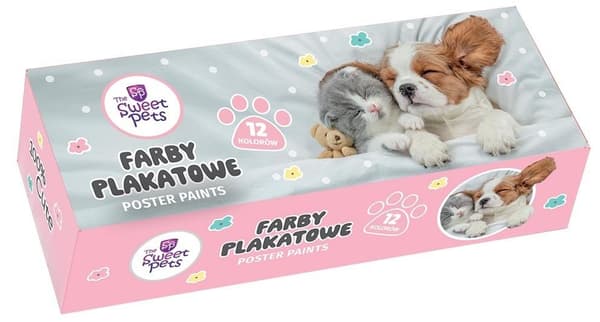 Søde Kæledyr Plakatmaling 20ml 12 Farver