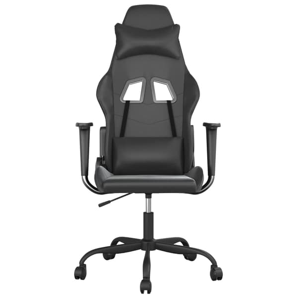 vidaXL massage-gamingstol, sort, kunstlæder