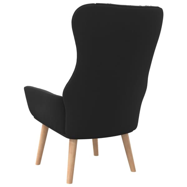 vidaXL loungestol, sort, stofbetræk