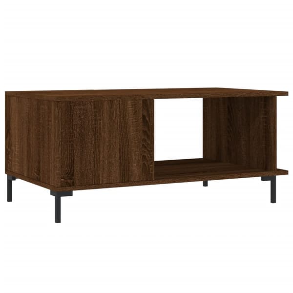 vidaXL sofabord brunt egetræ 90x50x40 cm