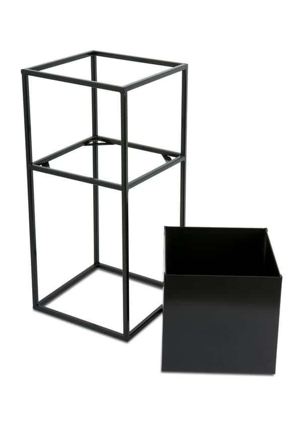 Modern svart blomställning 50 cm