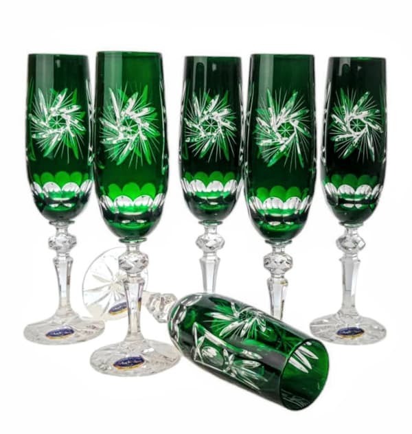 Smaragdkrystal champagneglas 170ml Olive Grinder