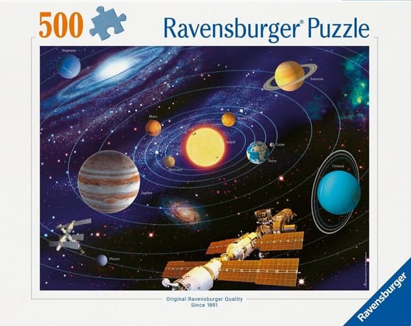 2D-puslespil 500 Solsystem