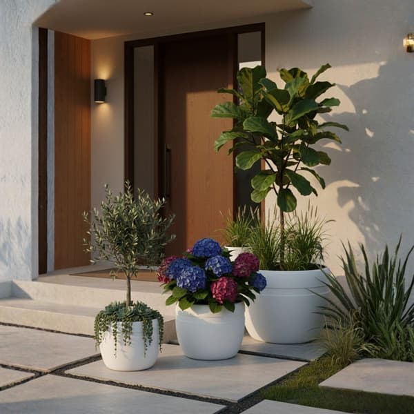 LUNA CLASSIC blomkruka vit 40 cm