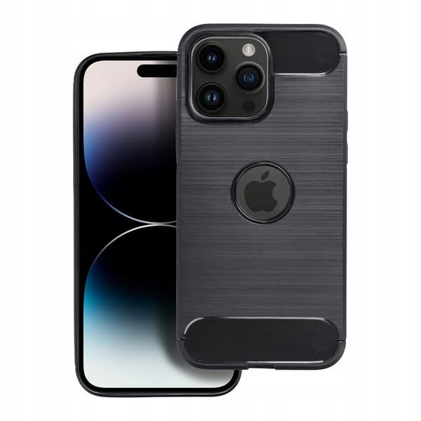 ETUI TIL IPHONE 13 | ARMOR CARBON ETUI SORT + 9H HÆRDET GLAS