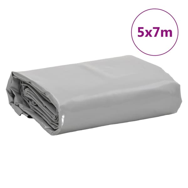 vidaXL Pressu, harmaa, 5x7 m, 600 g/m²