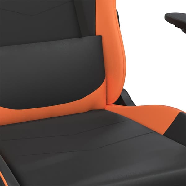 vidaXL gamingstol, sort og orange, kunstlæder