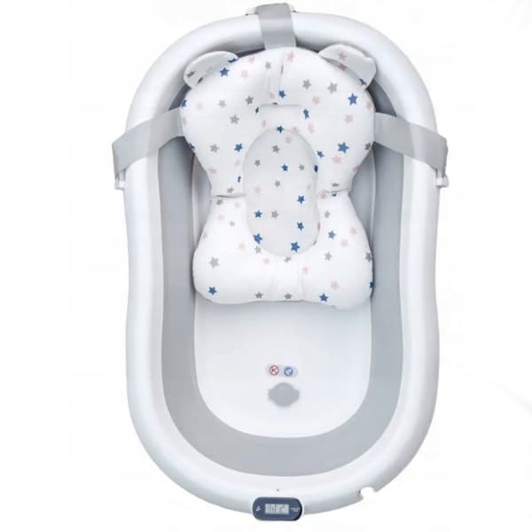 FOLDBART BABYBADEKURV MED SILIKONE-LCD-TERMOMETERPUDE