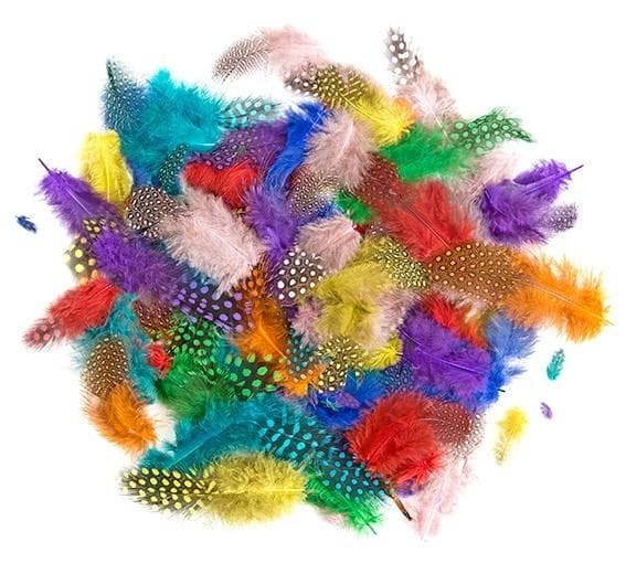Fasanfjer 4-7 cm 10 g lyserøde fjer
