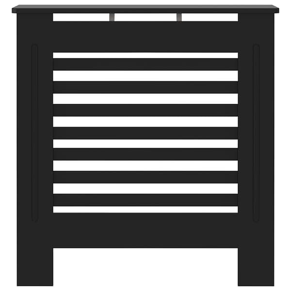 vidaXL radiatordæksel, MDF, sort, 78 cm