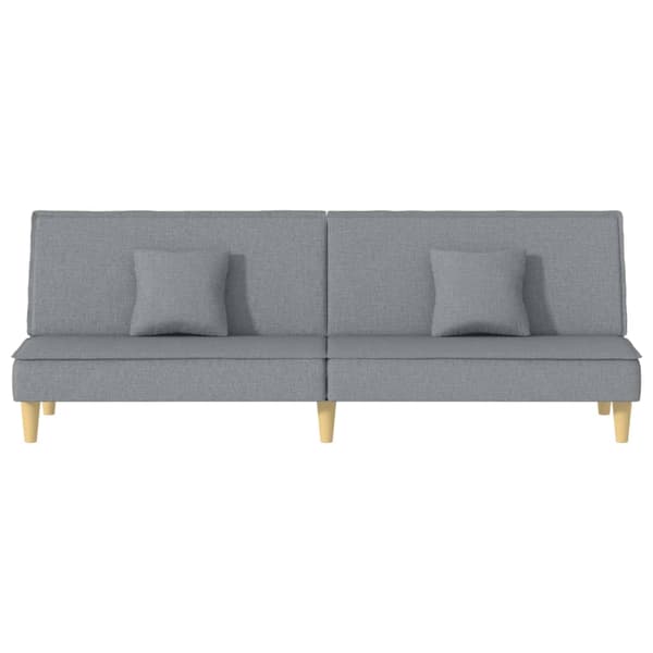 vidaXL Bäddsoffa, ljusgrå, klädd i tyg