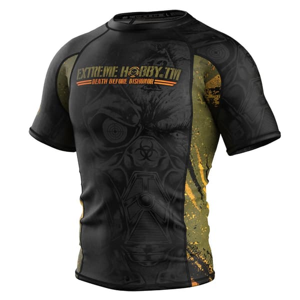 Herr kortärmad rashguard DBD L SVART
