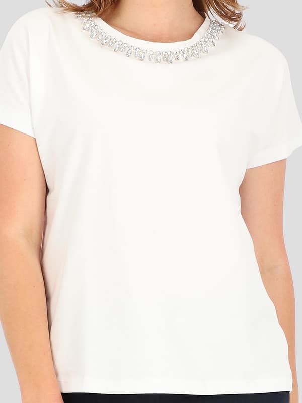 ELEGANT DAMBLUS I BOMULL MED HALSBAND