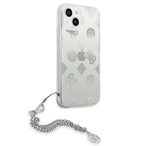 Guess Peony Chain Collection cover til iPhone 13 mini, sølv/sølv