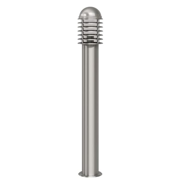 Gulvlampe i rustfrit stål.