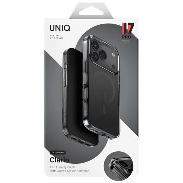 UNIQ Clario MagSafe-etui til iPhone 17 Pro, sort
