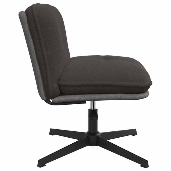 vidaXL Snurrstol för kontor, mörkgrå, tygklädsel