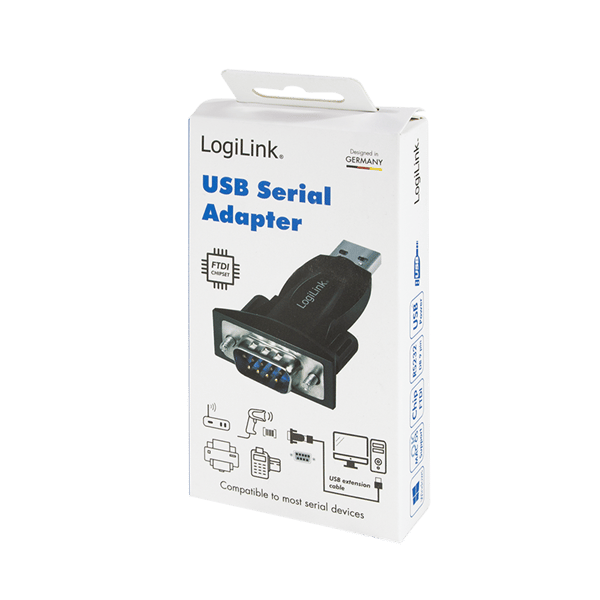 USB til RS232 konverter LogiLink USB 2.0 til seriel DB9 adapter WIN 10/11