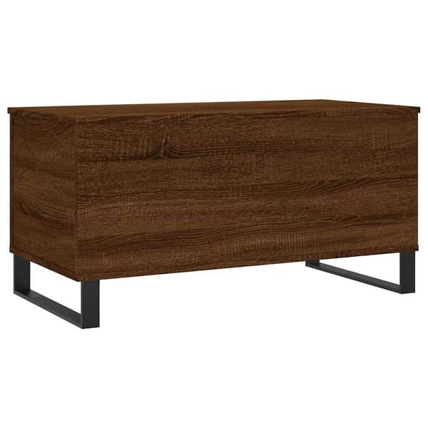 vidaXL sofabord brunt egetræ 90x44,5x45 cm