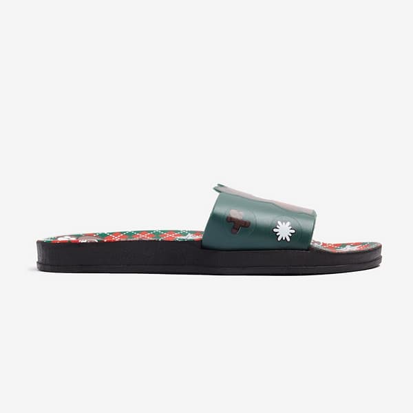 Dame Teddy Bear Pool Flip-Flops Grøn Riki 36/37