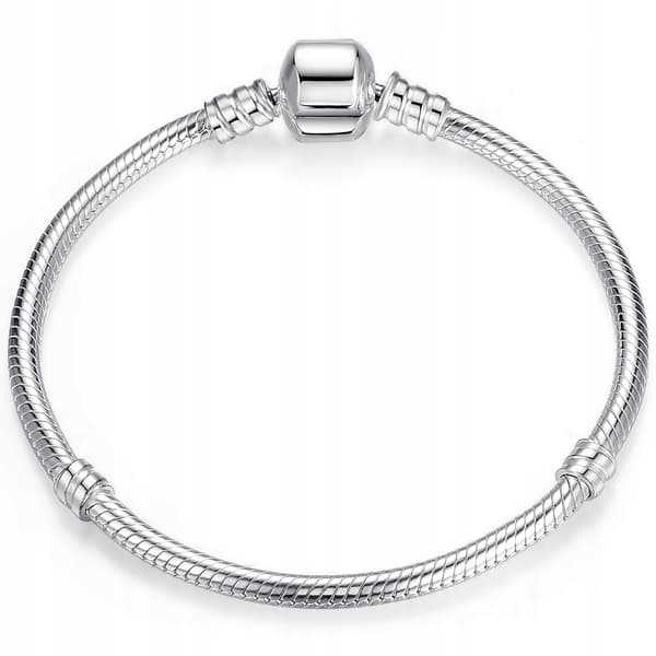 Modulärt armband för berlocker pärlor silver pr 925 5mm silver