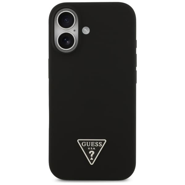 Guess Silikone Trekantet Logo MagSafe-etui til iPhone 17, Sort